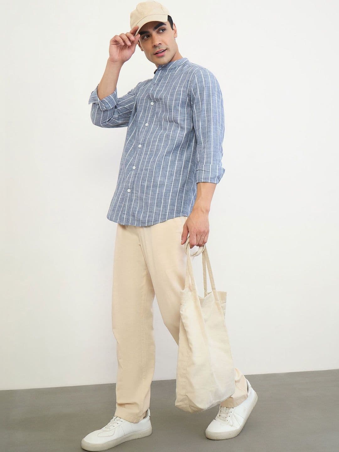 Mast & Harbour Men Cotton Linen Casual Shirt - view 1