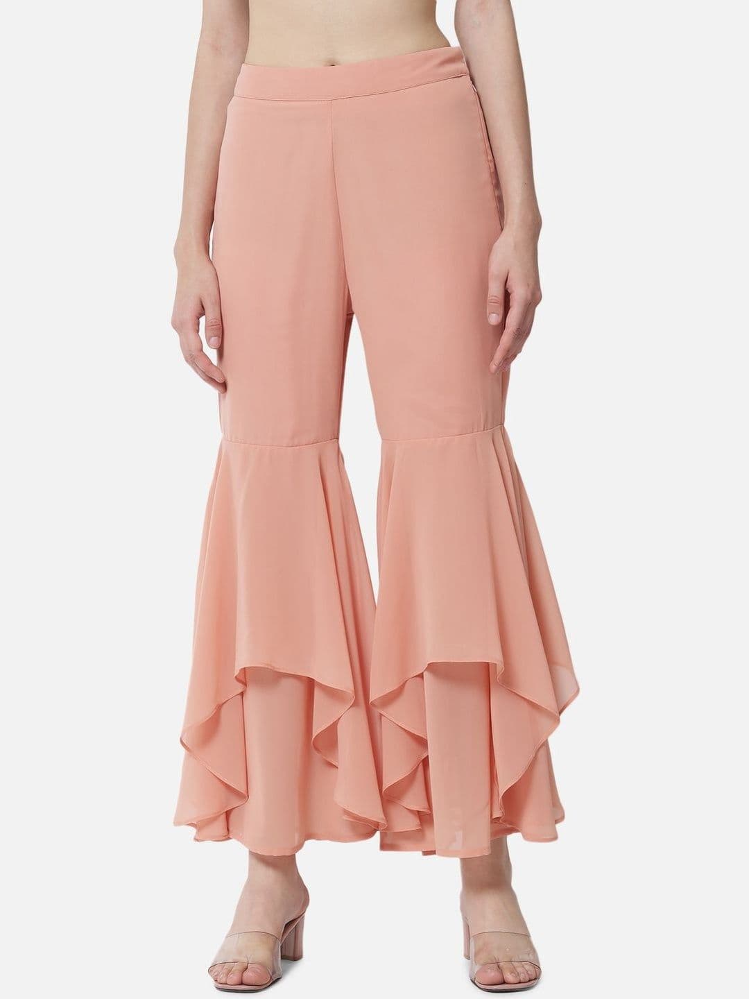 Moda Rapido Women Hem Design Georgette Cropped Palazzos - view 1