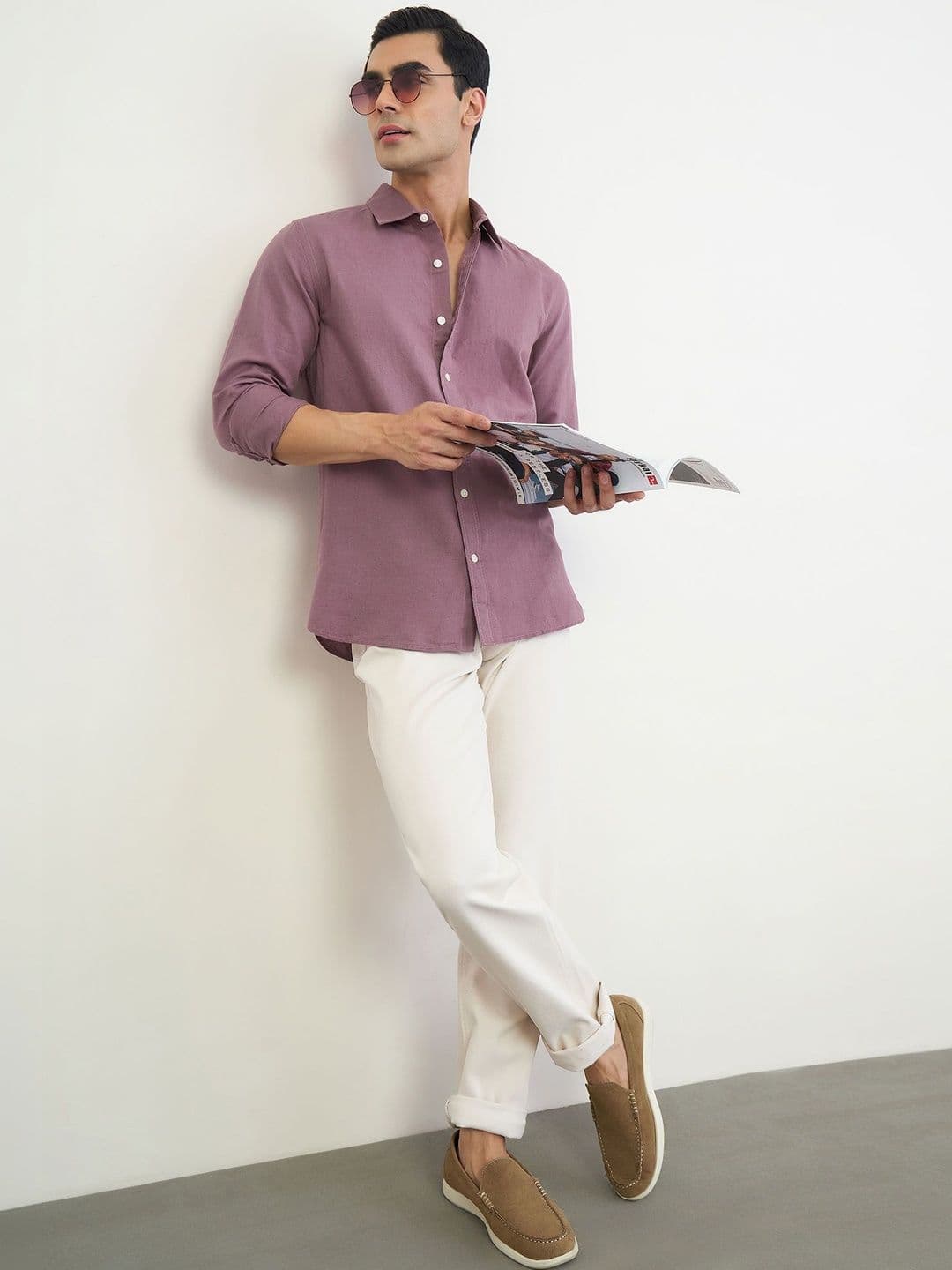 Mast & Harbour Men Cotton Linen Casual Shirt - view 1