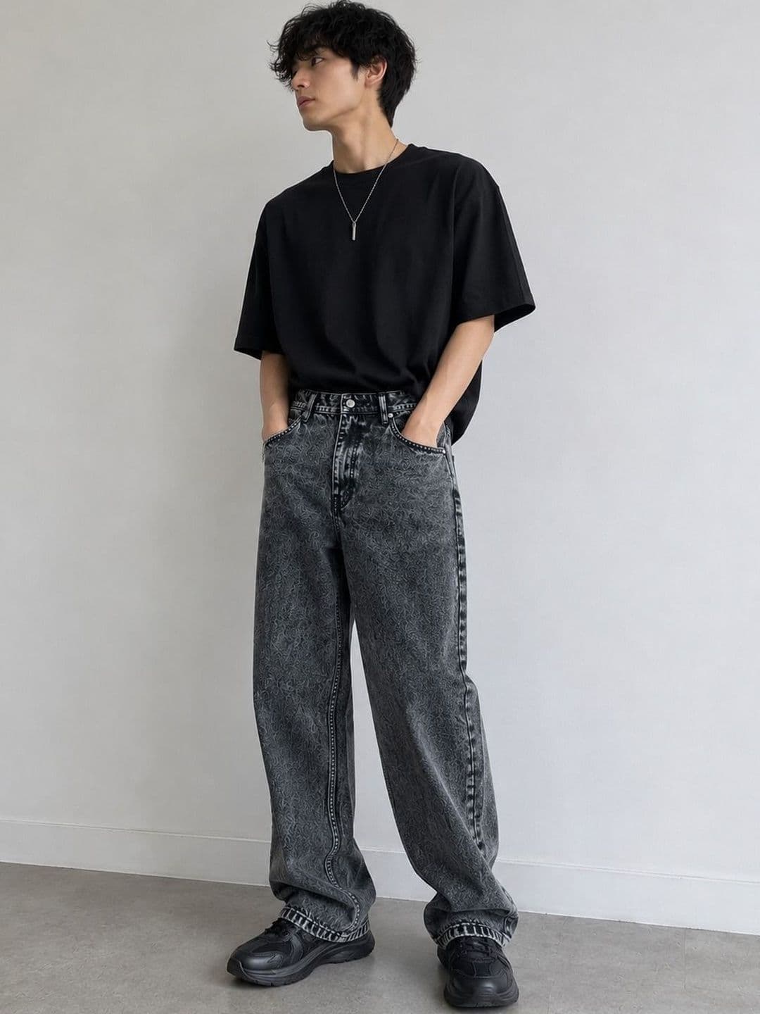 Line out line Men Mid-Rise Acid Wash Jeans - view 1