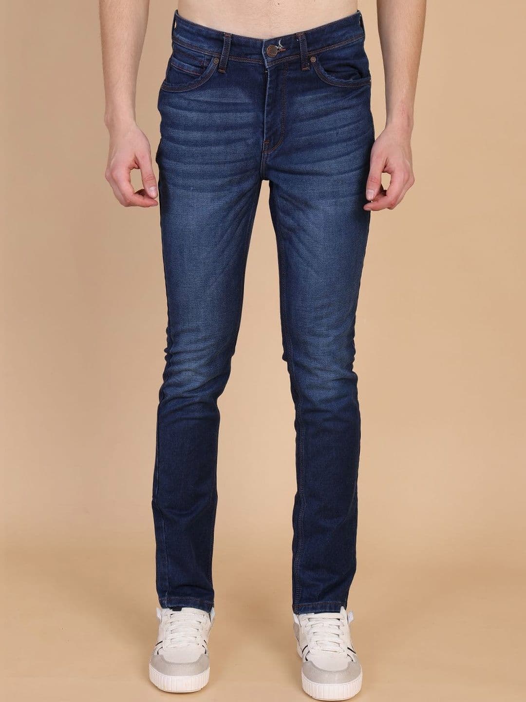 TRIGGER Men Slim Fit Mid-Rise Light Fade Stretchable Jeans - view 1