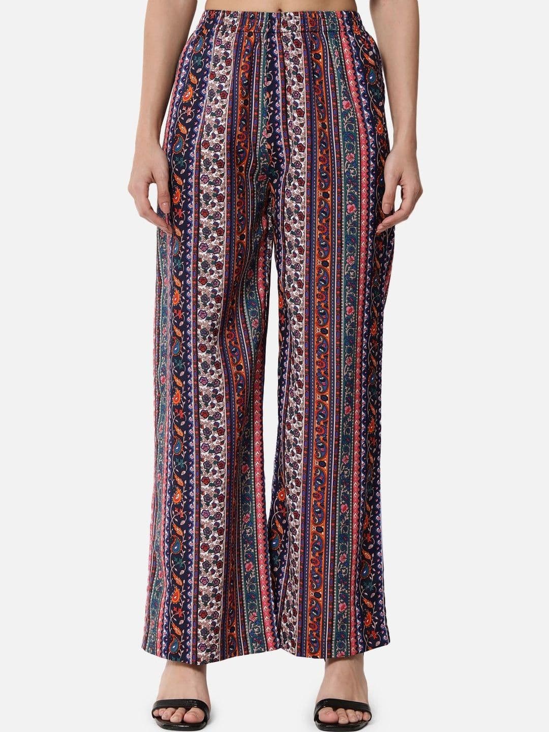 Moda Rapido Women Ethnic Motifs Printed Crepe Palazzos - view 1