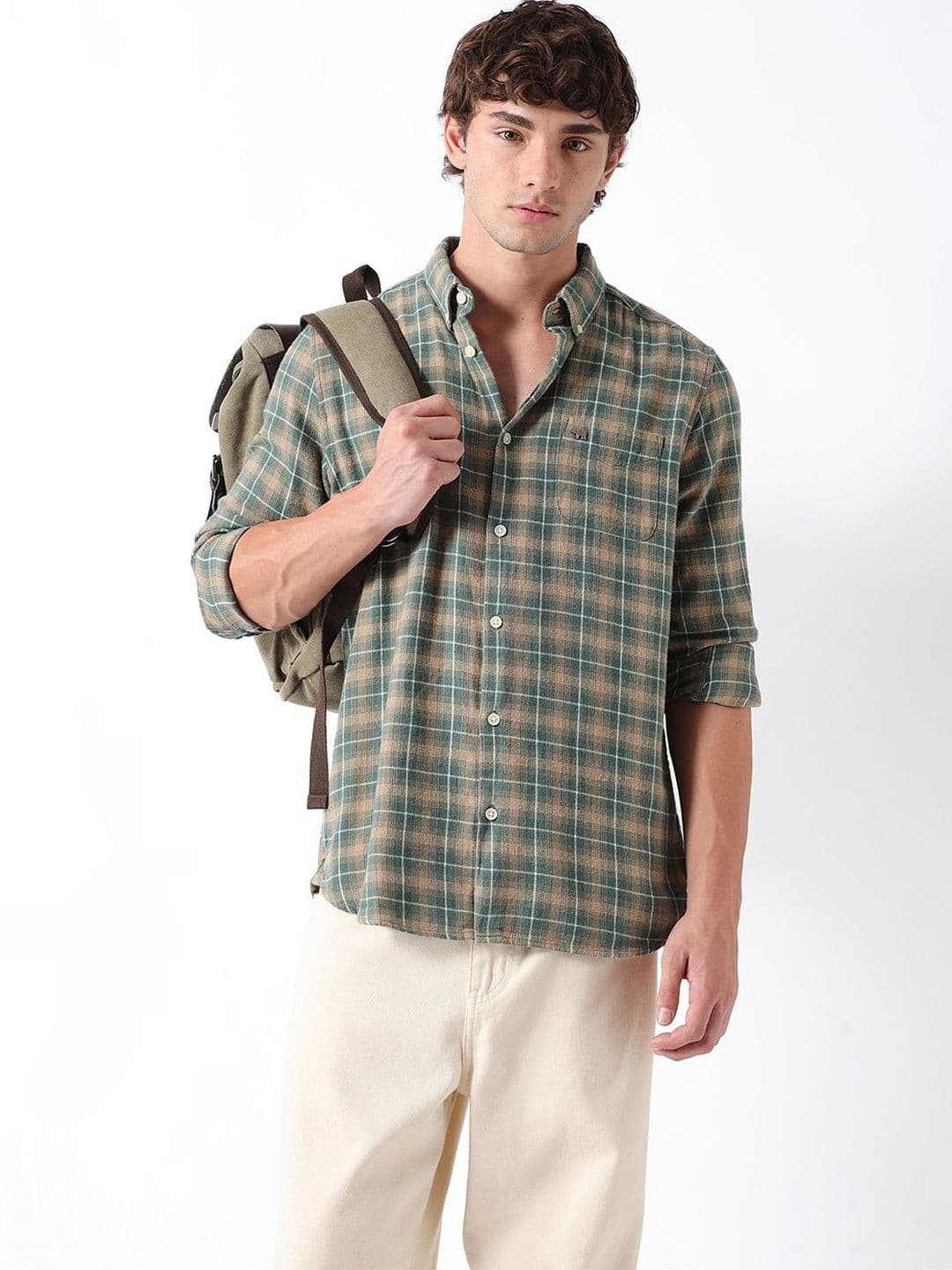 THE BEAR HOUSE Men Slim Fit Tartan Checks Casual Shirt - view 1