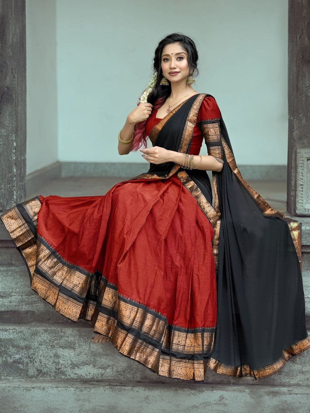R K INFINITIVE Embellished Unstitched Lehenga & Blouse With Dupatta - view 1