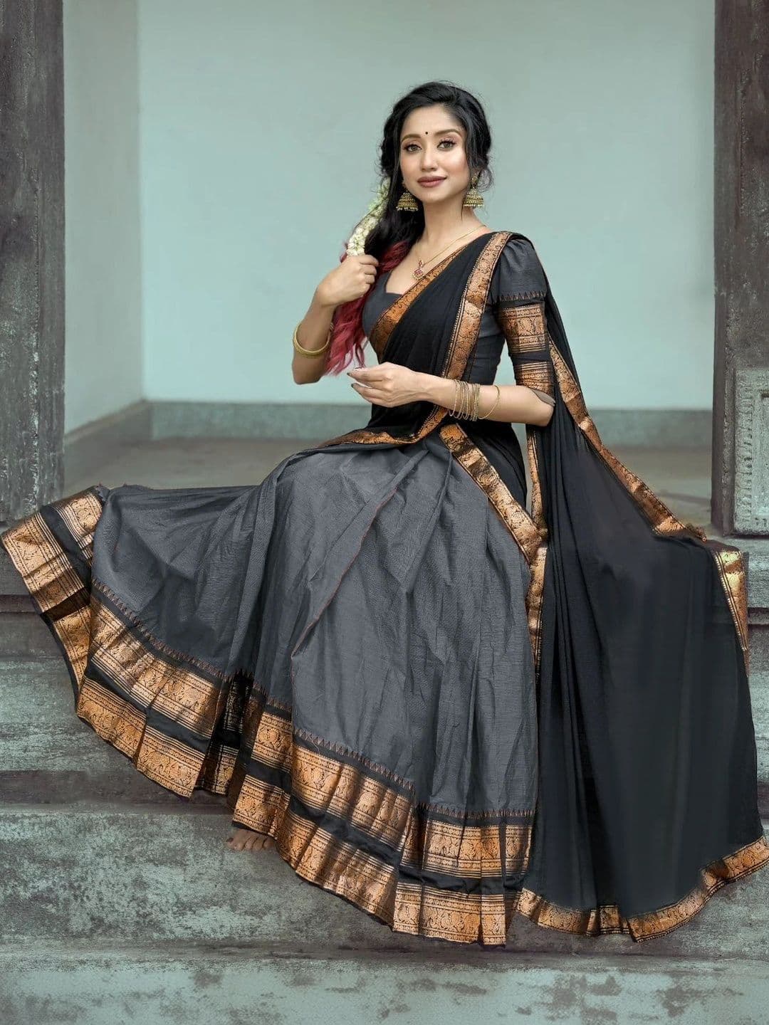 R K INFINITIVE Unstitched Lehenga & Blouse With Dupatta - view 1