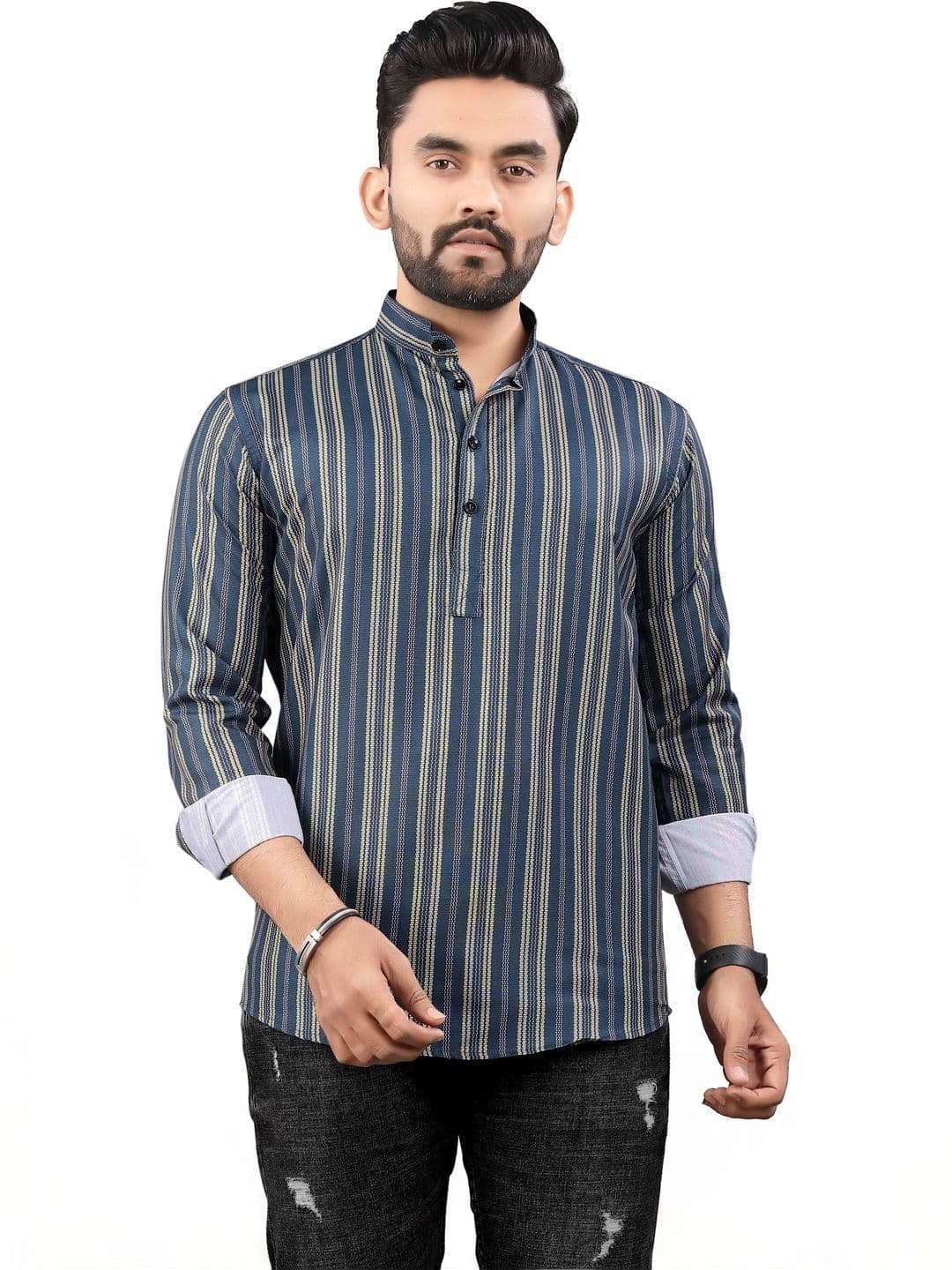 SEDUM SESTRI Men Striped Kurta - view 1