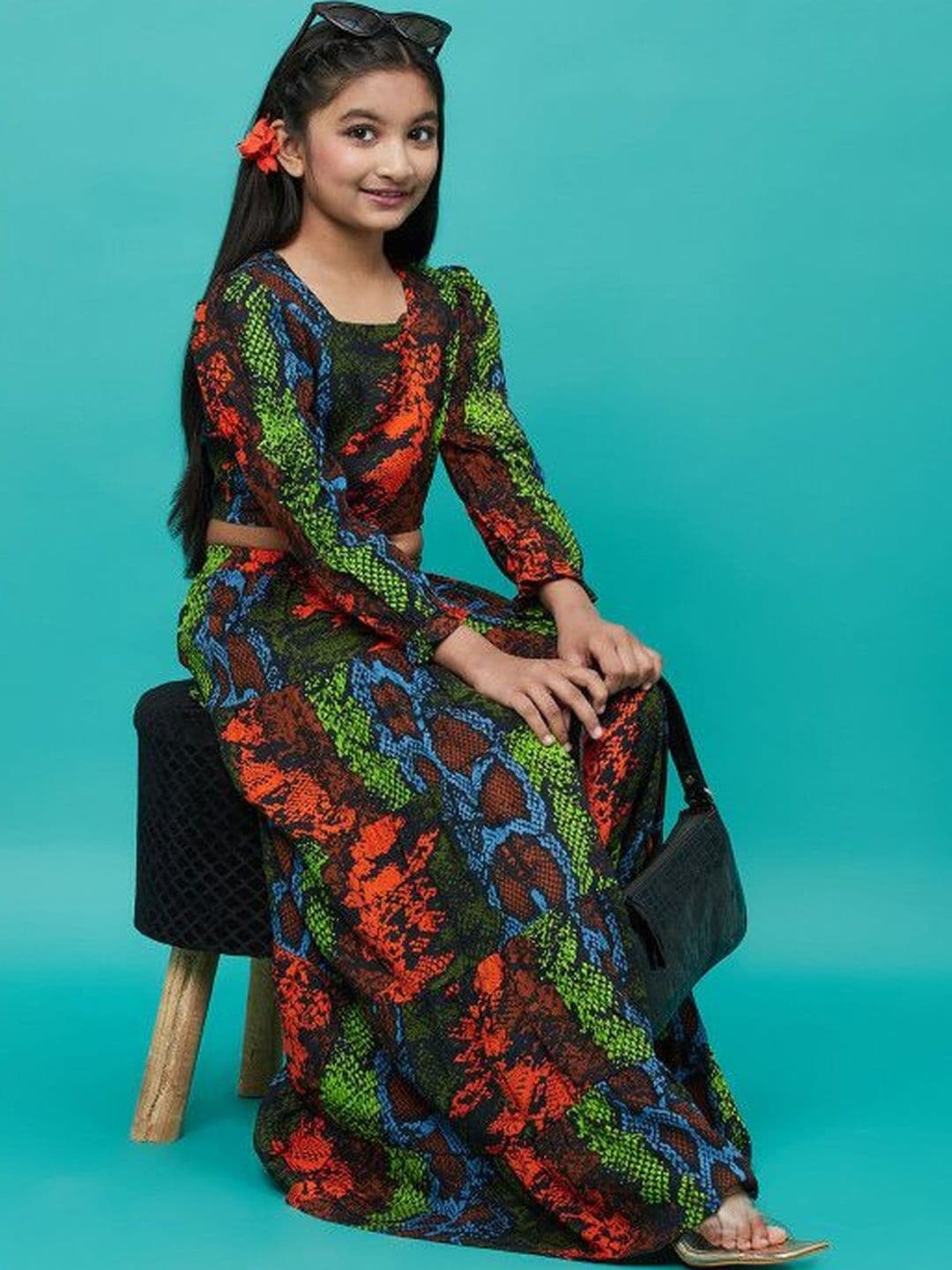 KALINI Girls Printed Ready to Wear Lehenga & - view 1