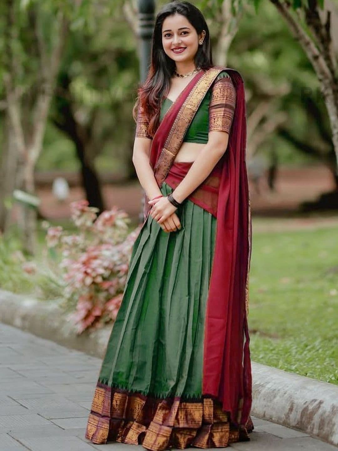 R K INFINITIVE Unstitched Lehenga & Blouse With Dupatta - view 1