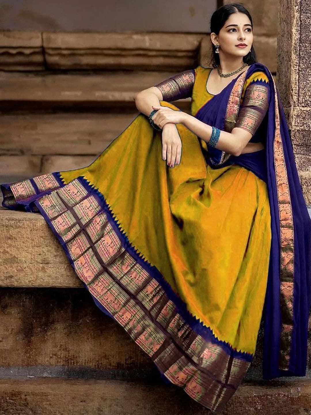 R K INFINITIVE Unstitched Lehenga & Blouse With Dupatta - view 1