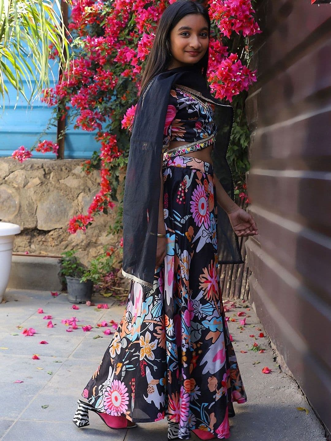 KALINI Girls Ready to Wear Lehenga & Blouse With Dupatta - view 1