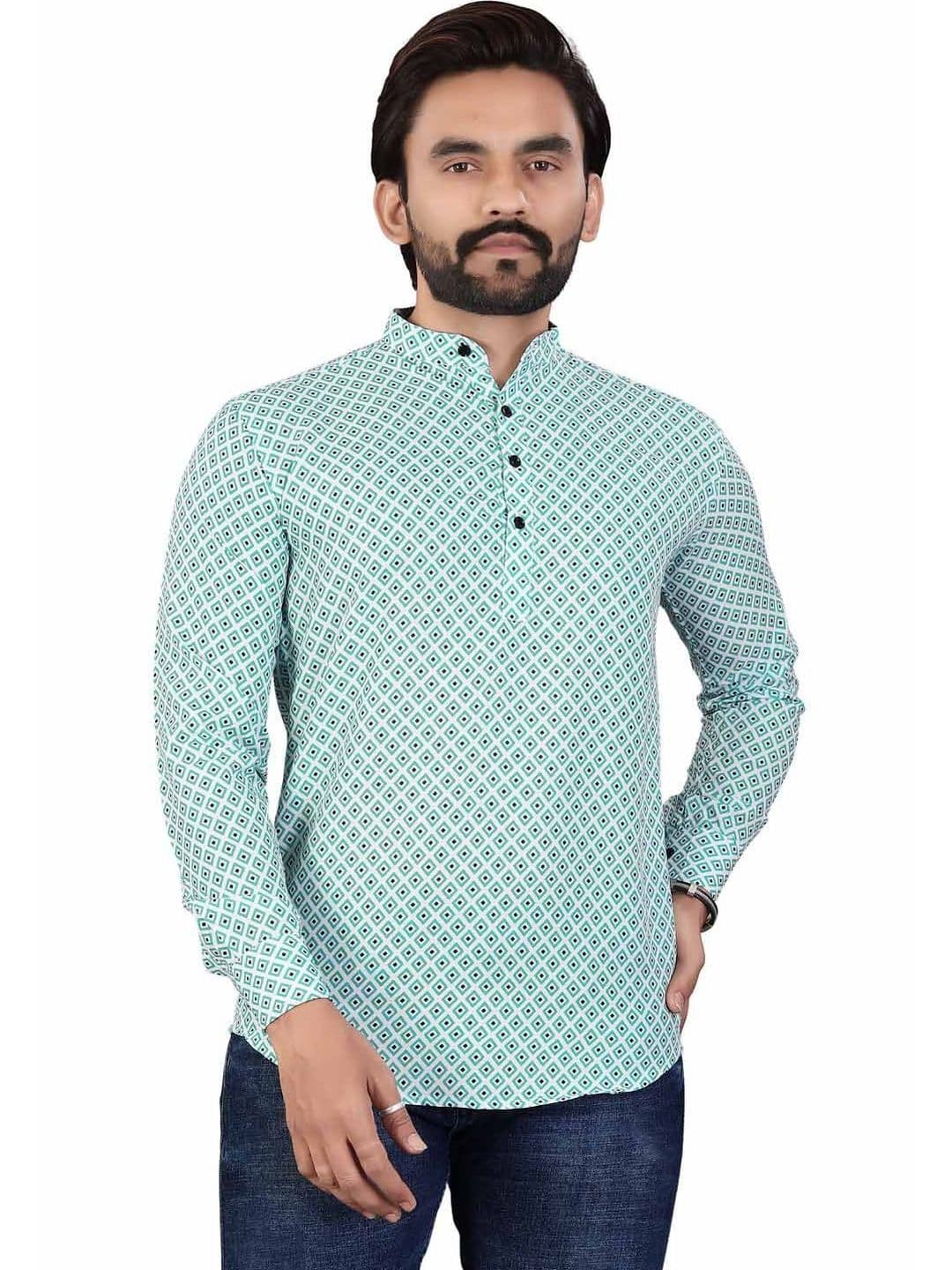 SEDUM SESTRI Men Geometric Printed Kurta - view 1