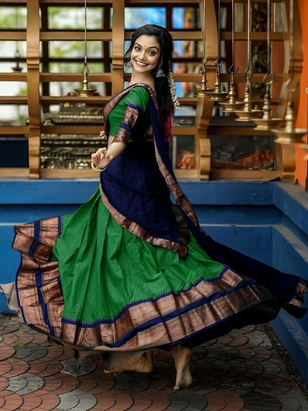 R K INFINITIVE Woven Design Unstitched Lehenga & Blouse With Dupatta - view 1