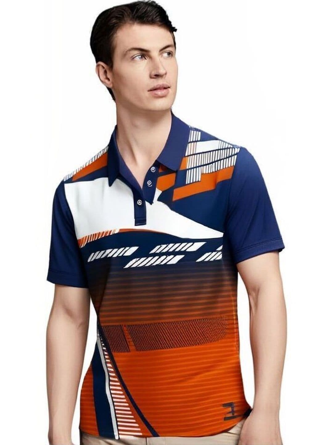 Lookswala Men Printed Polo Collar T-shirt - view 1