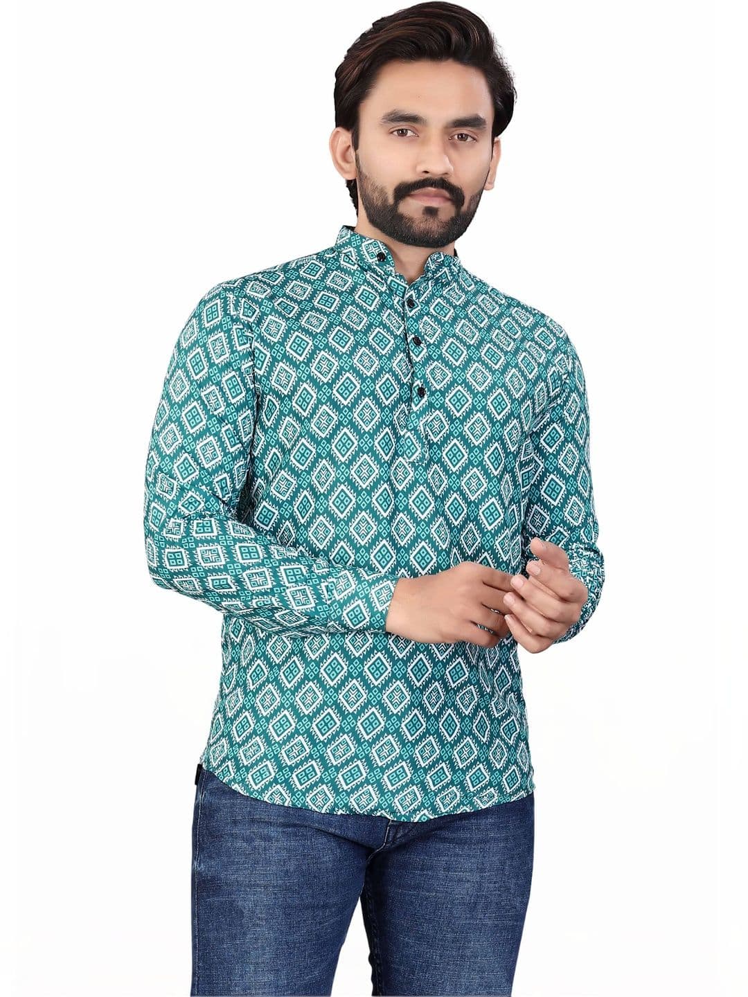 SEDUM SESTRI Men Geometric Printed Kurta - view 1