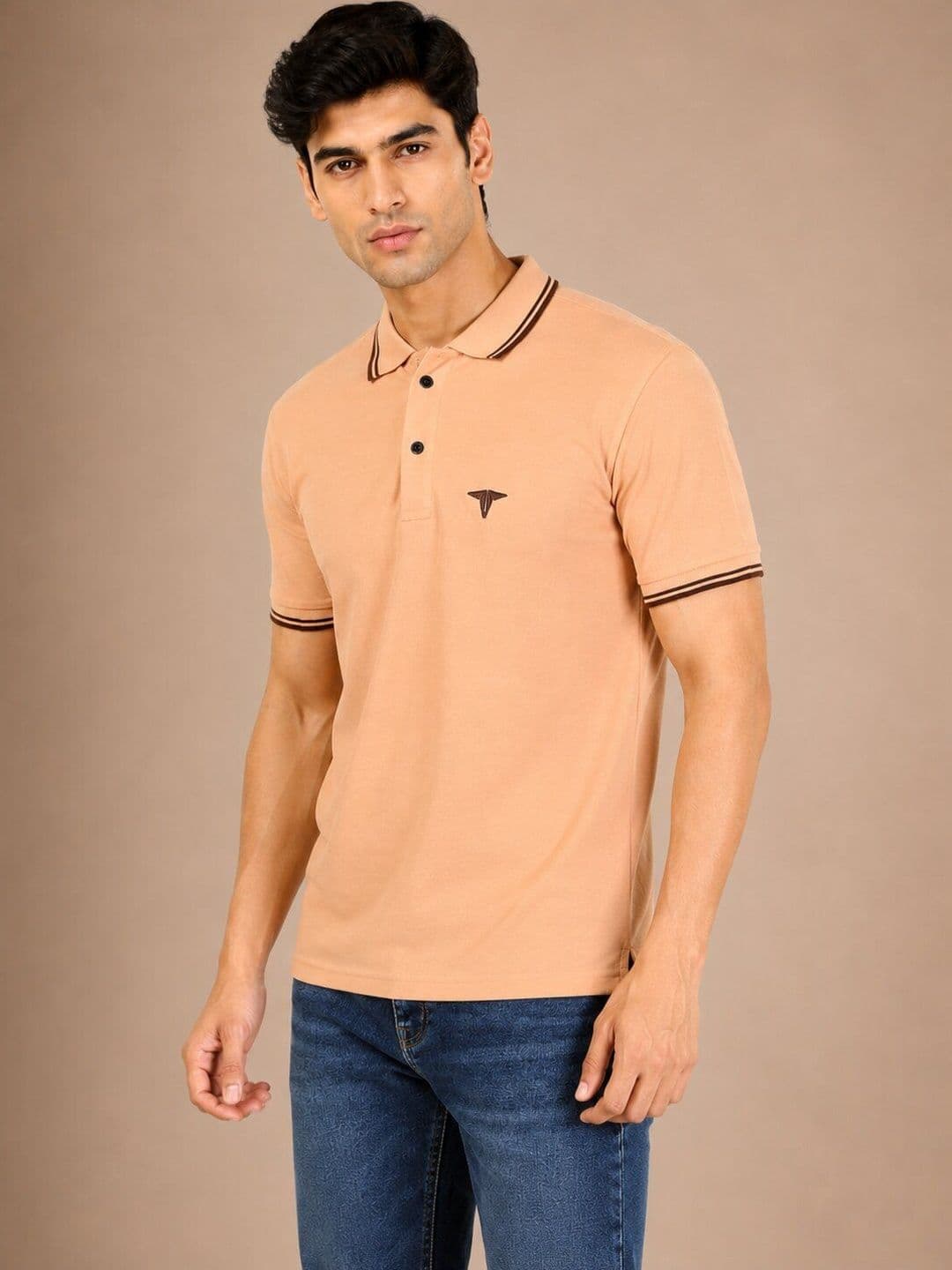 Roadster Men Brand Logo Polo Collar T-shirt - view 1
