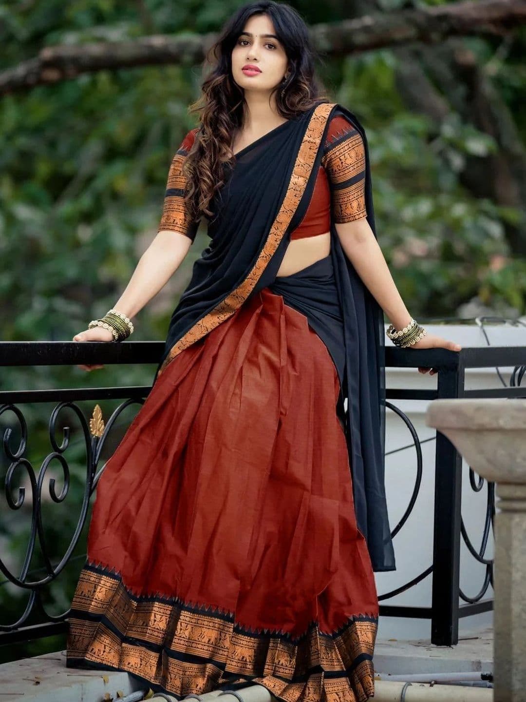 R K INFINITIVE Embellished Unstitched Lehenga & Blouse With Dupatta - view 1