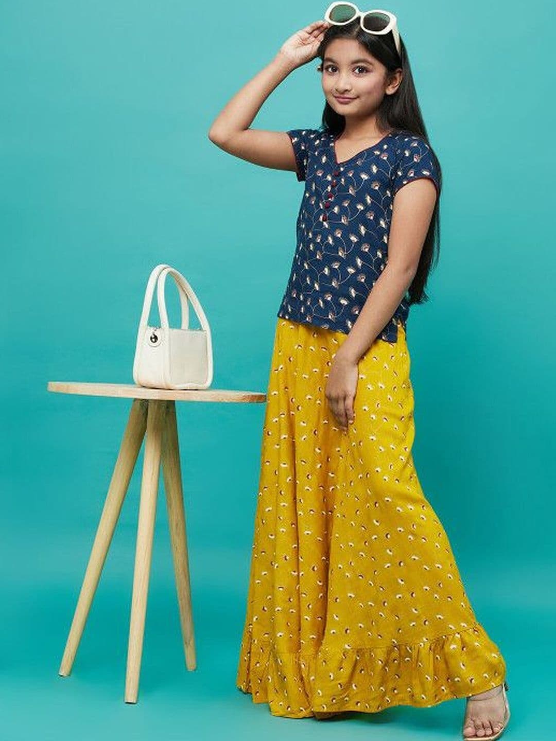 KALINI Girls Printed Ready to Wear Lehenga & - view 1
