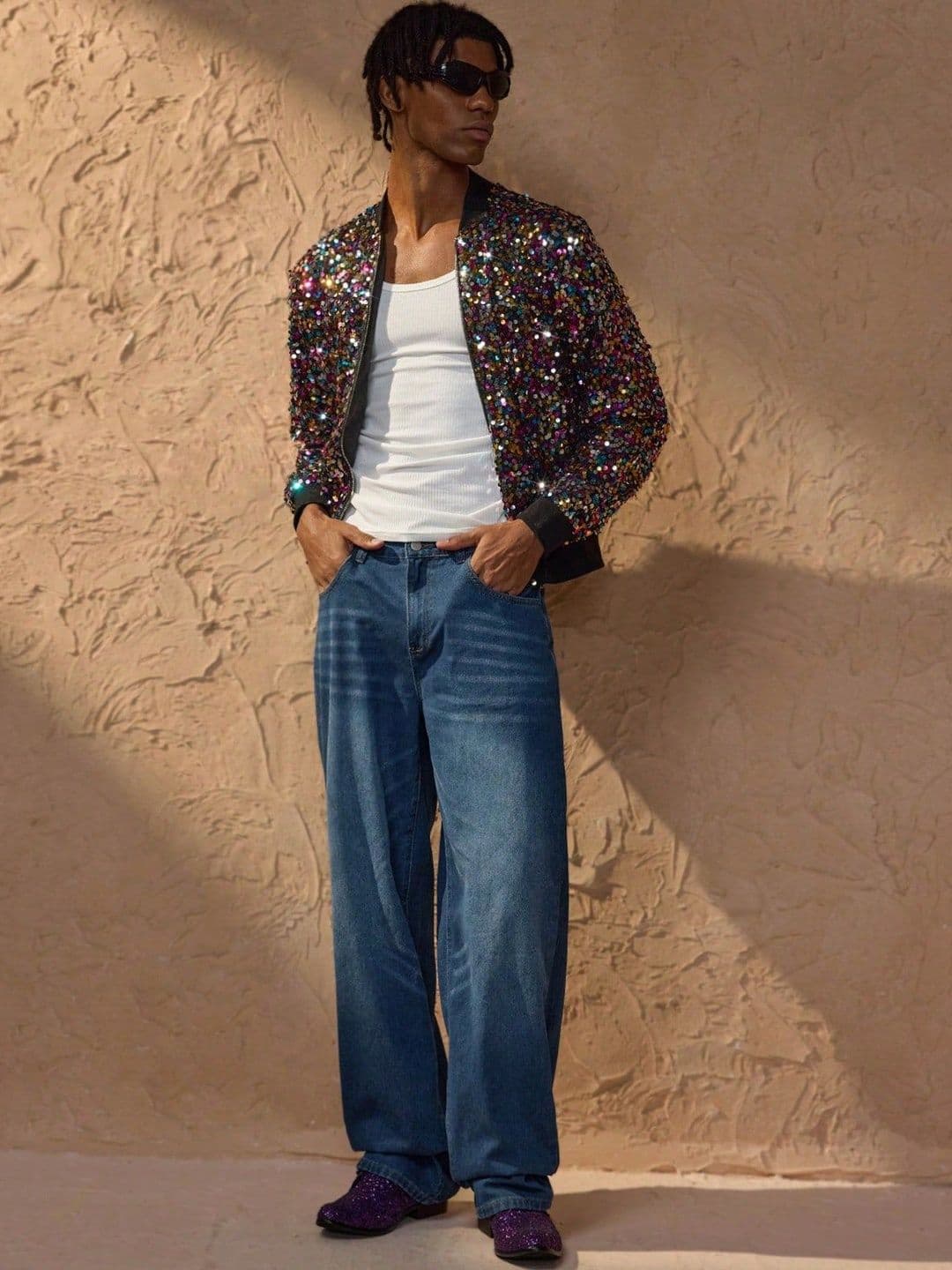 YAMEETFIT Men Jean Mid-Rise Low Distress Jeans - view 1