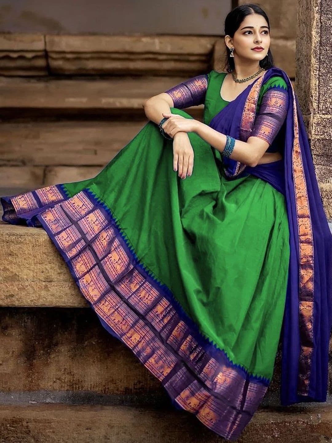 R K INFINITIVE Unstitched Lehenga & Blouse With Dupatta - view 1