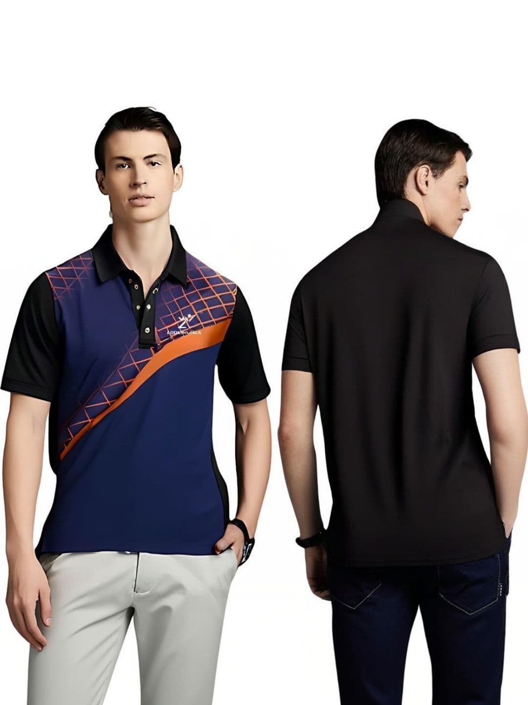Lookswala Men Colourblocked Polo Collar T-shirt - view 1