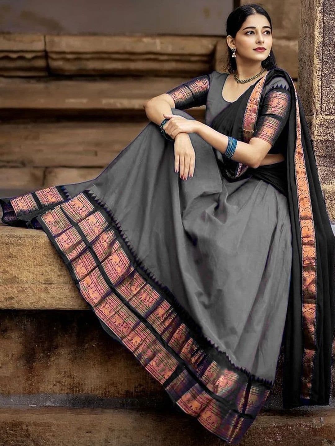 R K INFINITIVE Unstitched Lehenga & Blouse With Dupatta - view 1