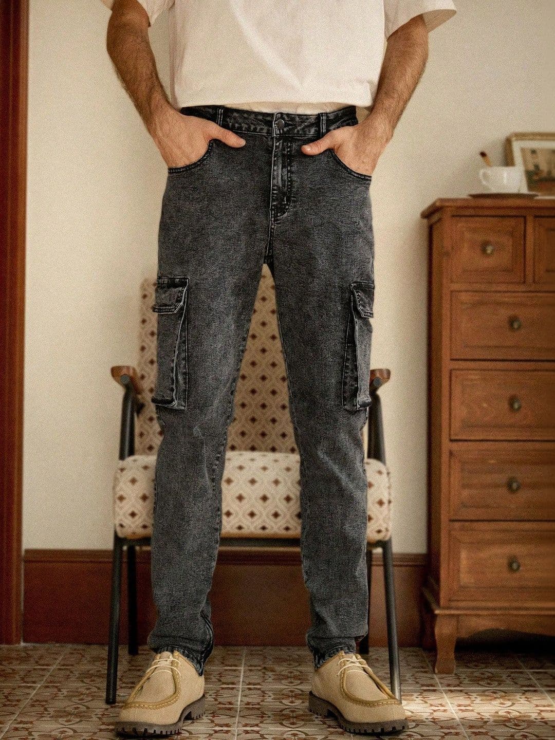 YAMEETFIT Men Jean Straight Fit Mid-Rise Jeans - view 1