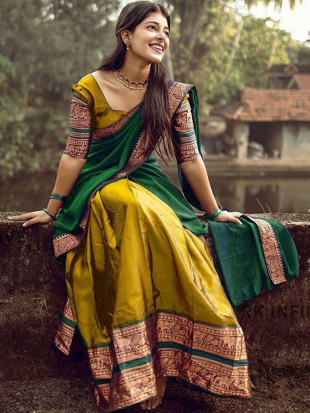 R K INFINITIVE Unstitched Lehenga & Blouse With Dupatta - view 1