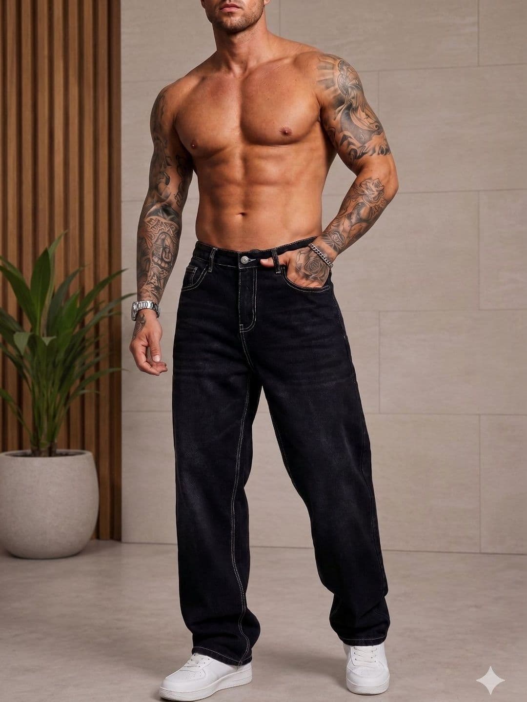 Metronaut Men Relaxed Fit Mid-Rise Stretchable Jeans - view 1