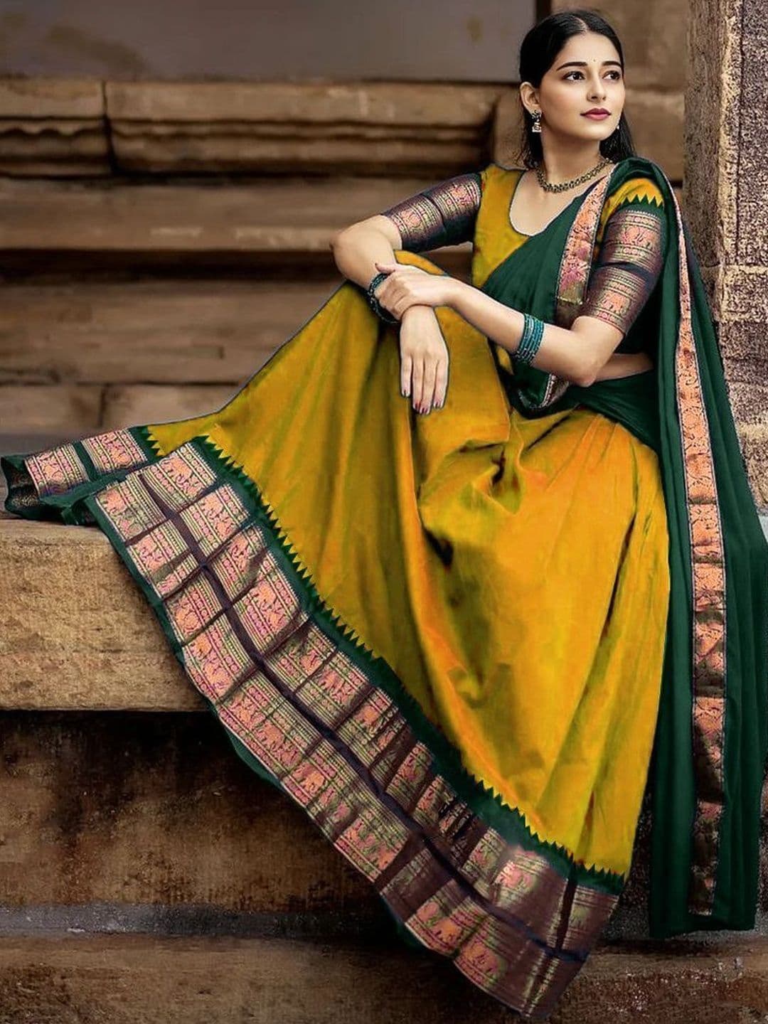 R K INFINITIVE Unstitched Lehenga & Blouse With Dupatta - view 1