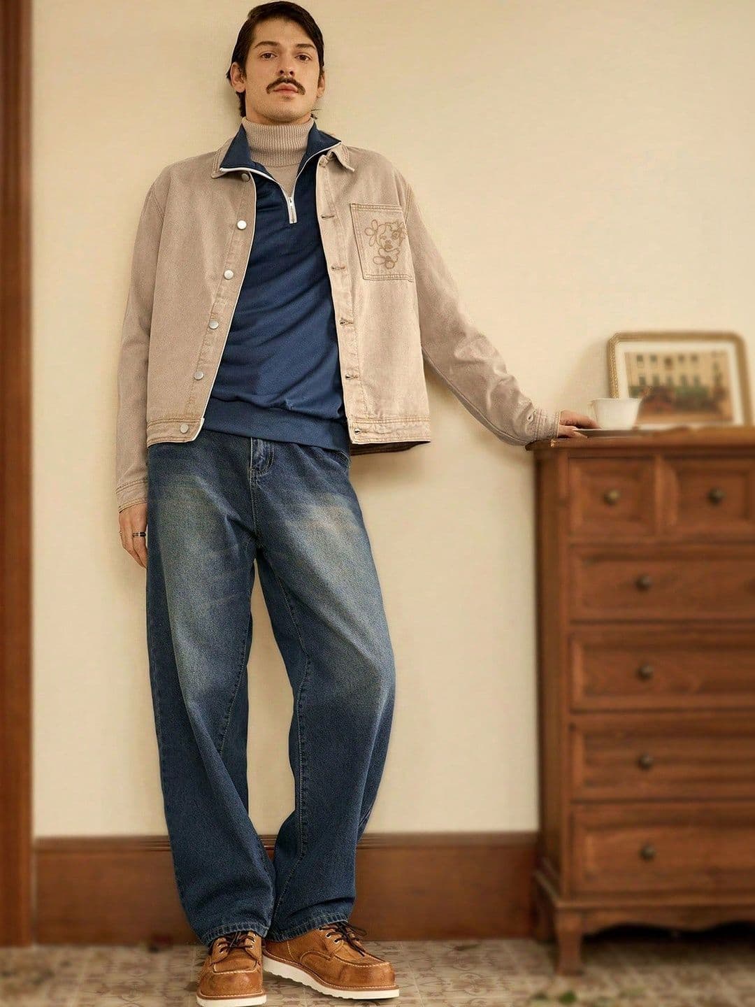 YAMEETFIT Men Jean Mid-Rise Low Distress Jeans - view 1