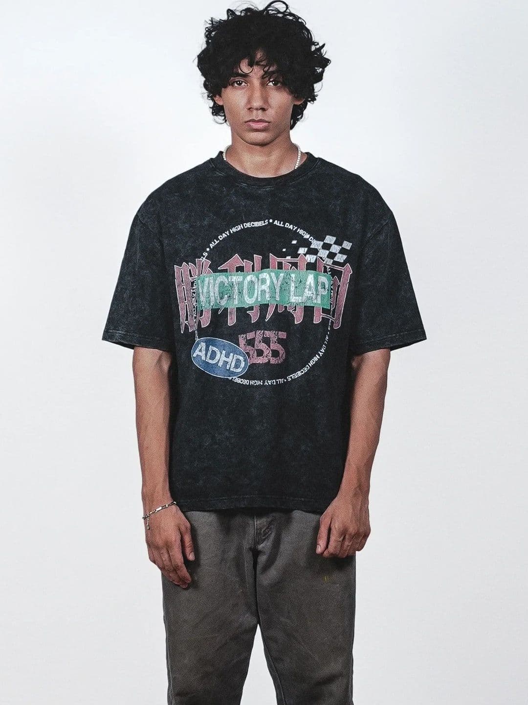 Timber N Threads Victory Lap Graphic Oversized Cotton T-shirt - view 1
