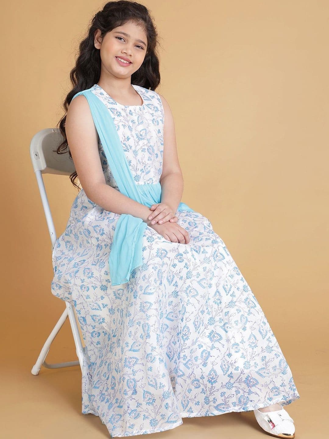 KALINI Girls Printed Ready to Wear Lehenga & Blouse With Dupatta - view 1