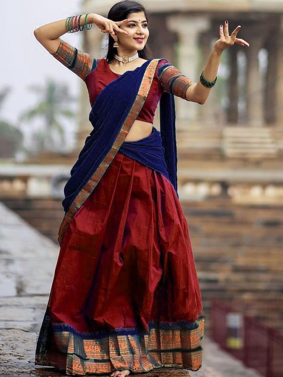 R K INFINITIVE Unstitched Lehenga & Blouse With Dupatta - view 1