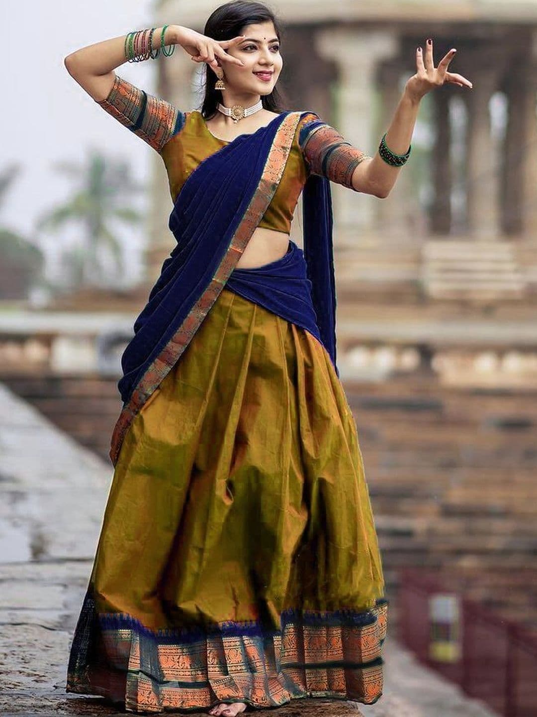 R K INFINITIVE Unstitched Lehenga & Blouse With Dupatta - view 1