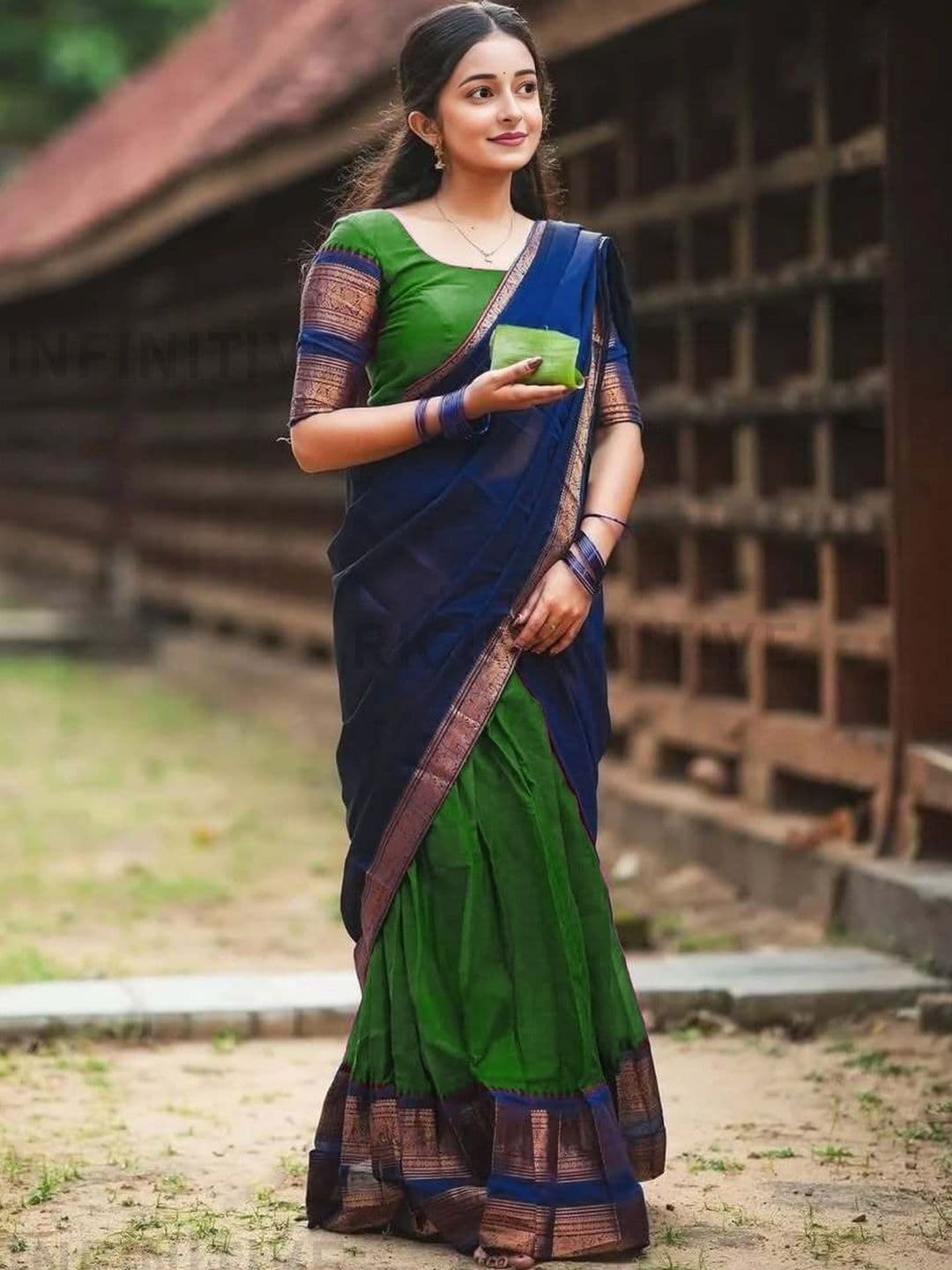 R K INFINITIVE Woven Design Unstitched Lehenga & Blouse With Dupatta - view 1