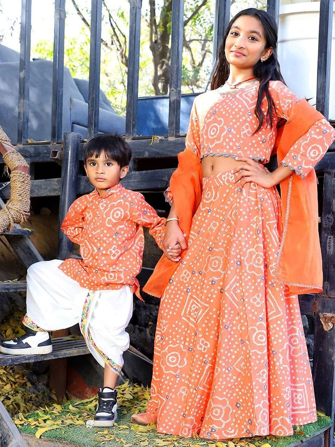 KALINI Girls Printed Ready to Wear Lehenga & Blouse With Dupatta - view 1