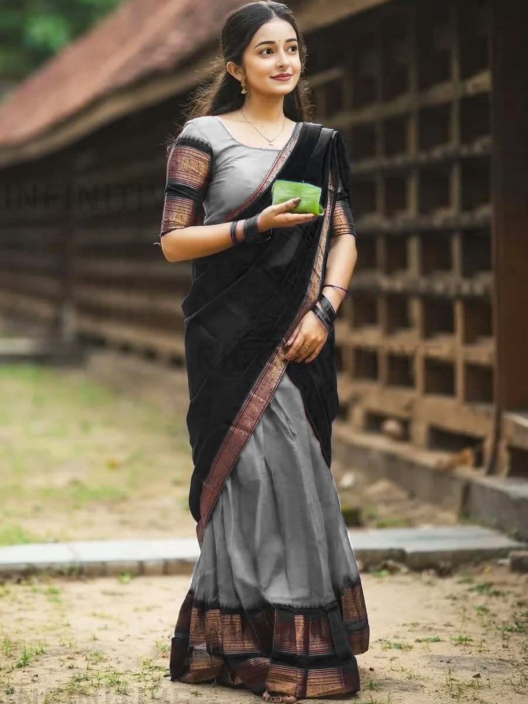 R K INFINITIVE Embroidered Unstitched Lehenga & Blouse With Dupatta - view 1