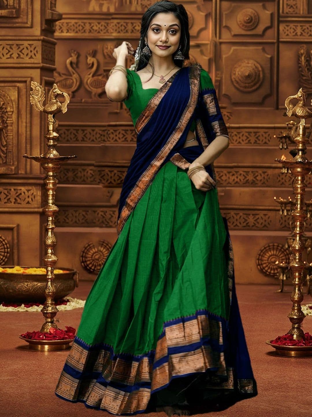 R K INFINITIVE Unstitched Lehenga & Blouse With Dupatta - view 1