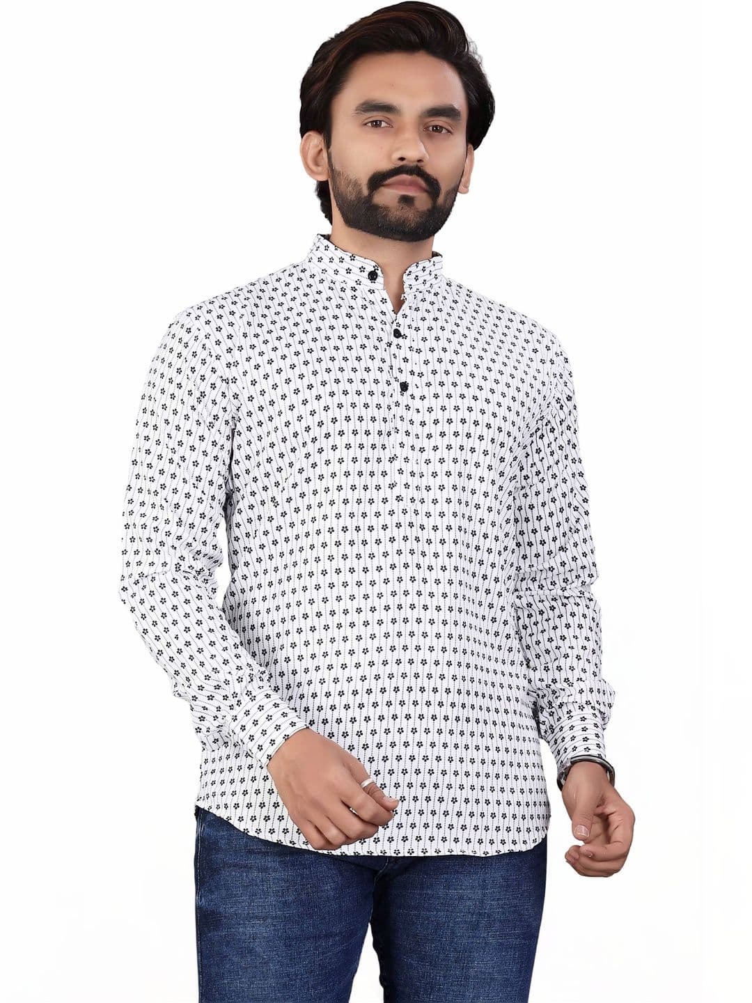 SEDUM SESTRI Men Geometric Printed Kurta - view 1