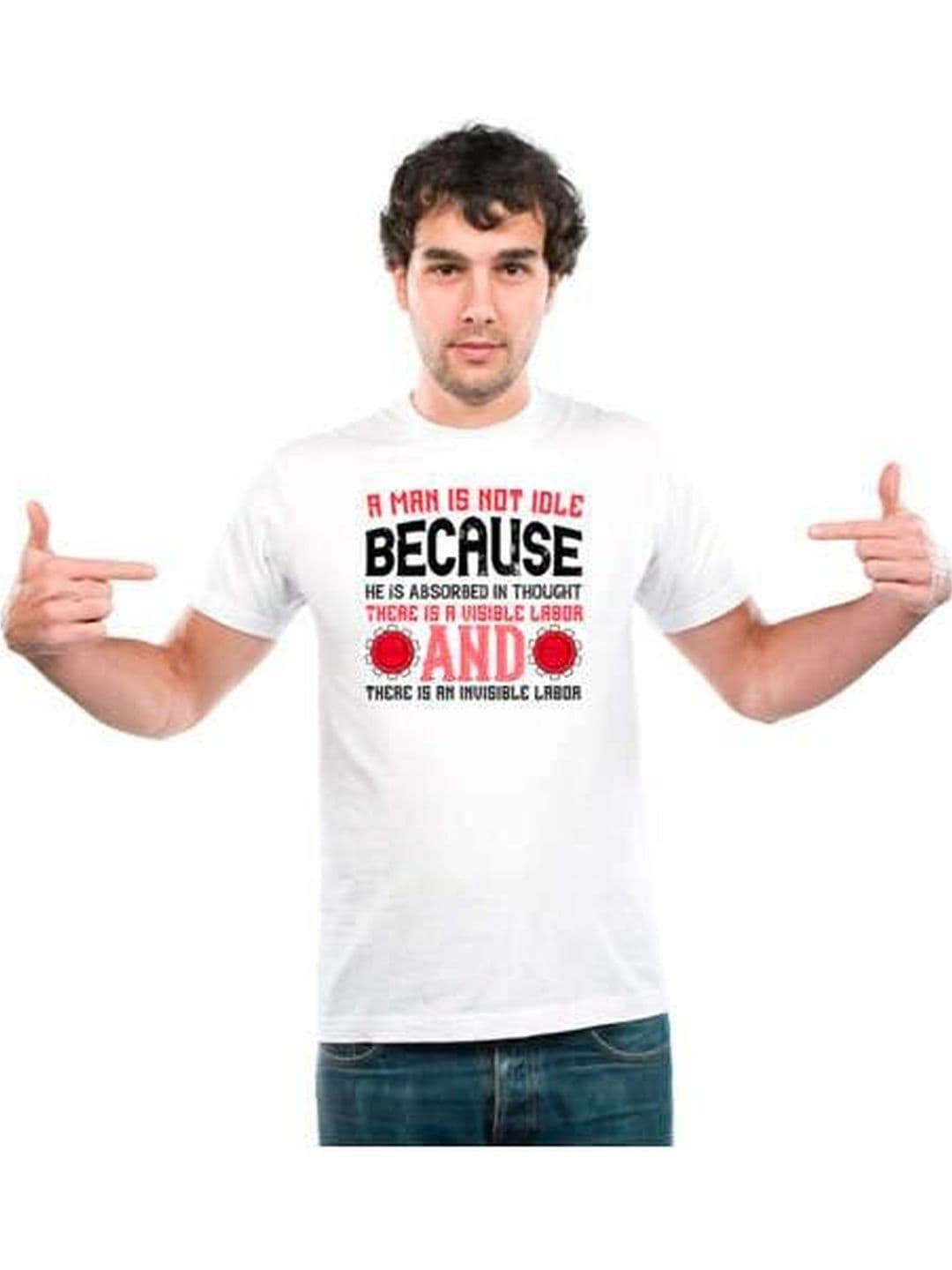 UDNAG Unisex Typography Printed T-shirt - view 1