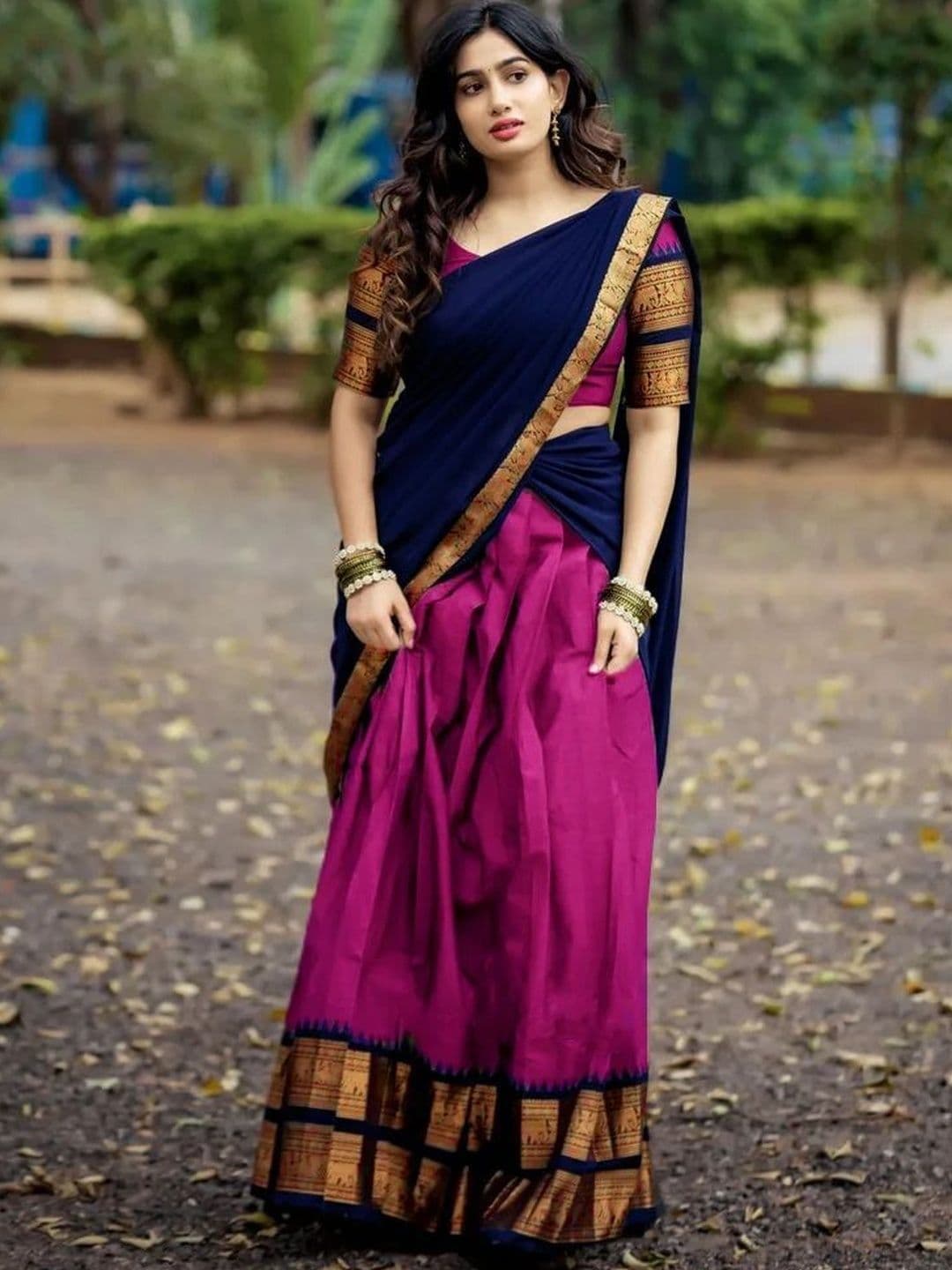 R K INFINITIVE Woven Design Unstitched Lehenga & Blouse With Dupatta - view 1