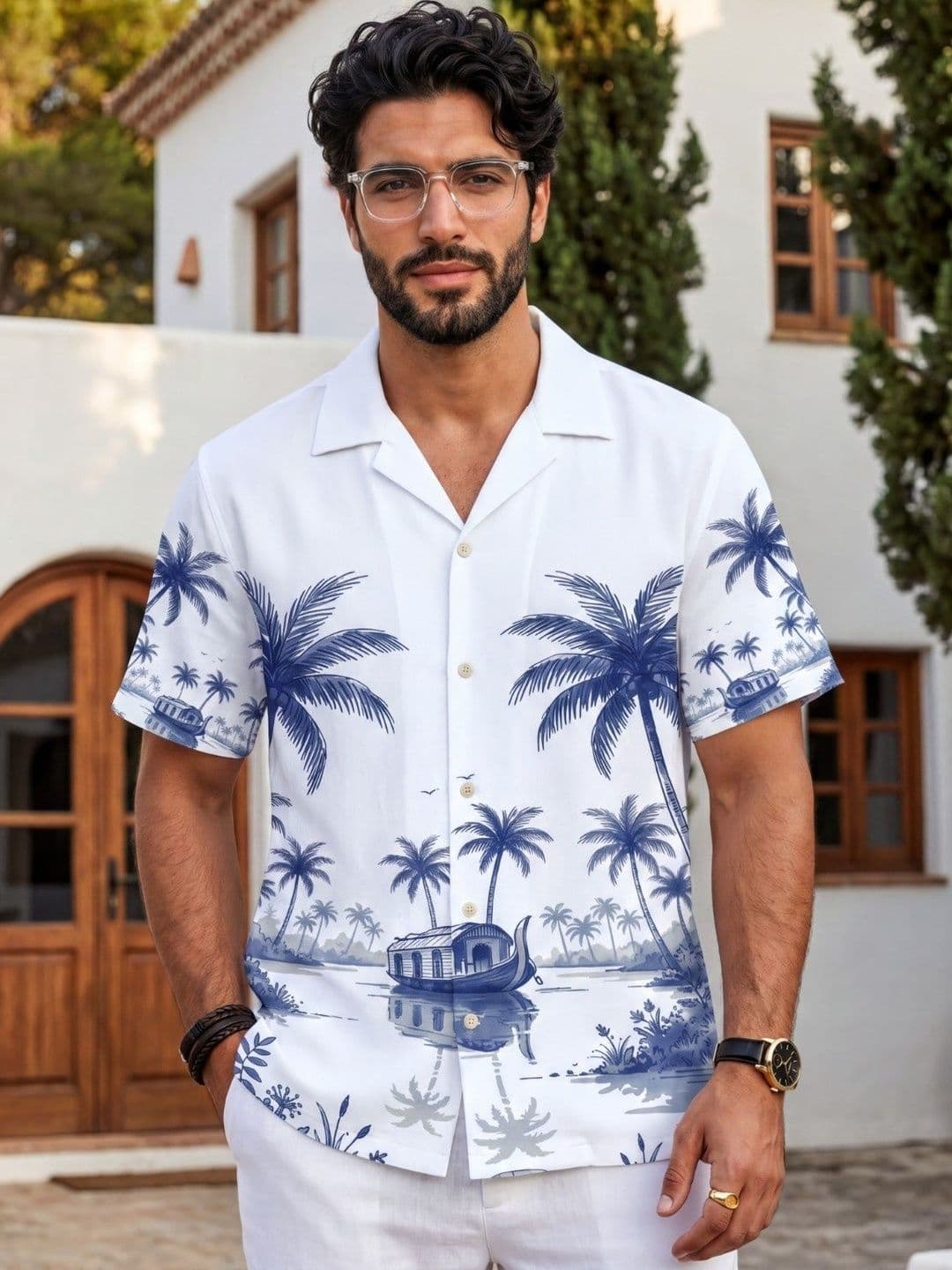 Stenfia Men Relaxed Printed Casual Shirt - view 1