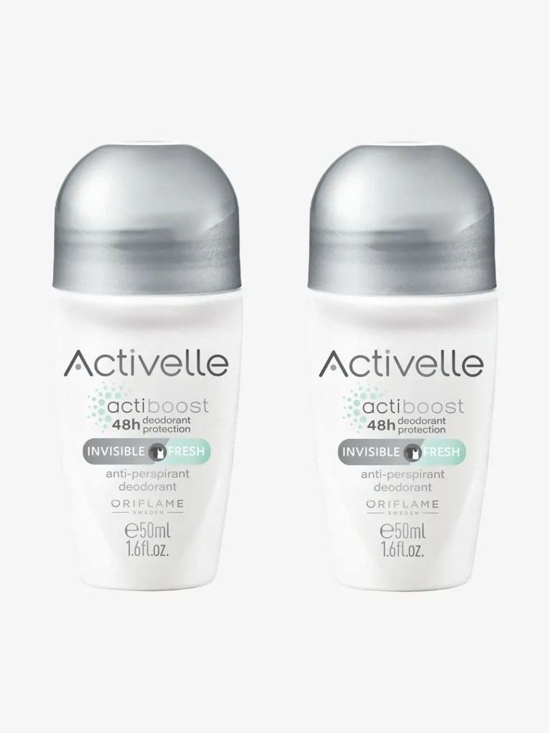 Oriflame Sweden Set Of 2 Activelle Invisible Fresh Anti-Perspirant Deodorant - 50 ml Each - view 1