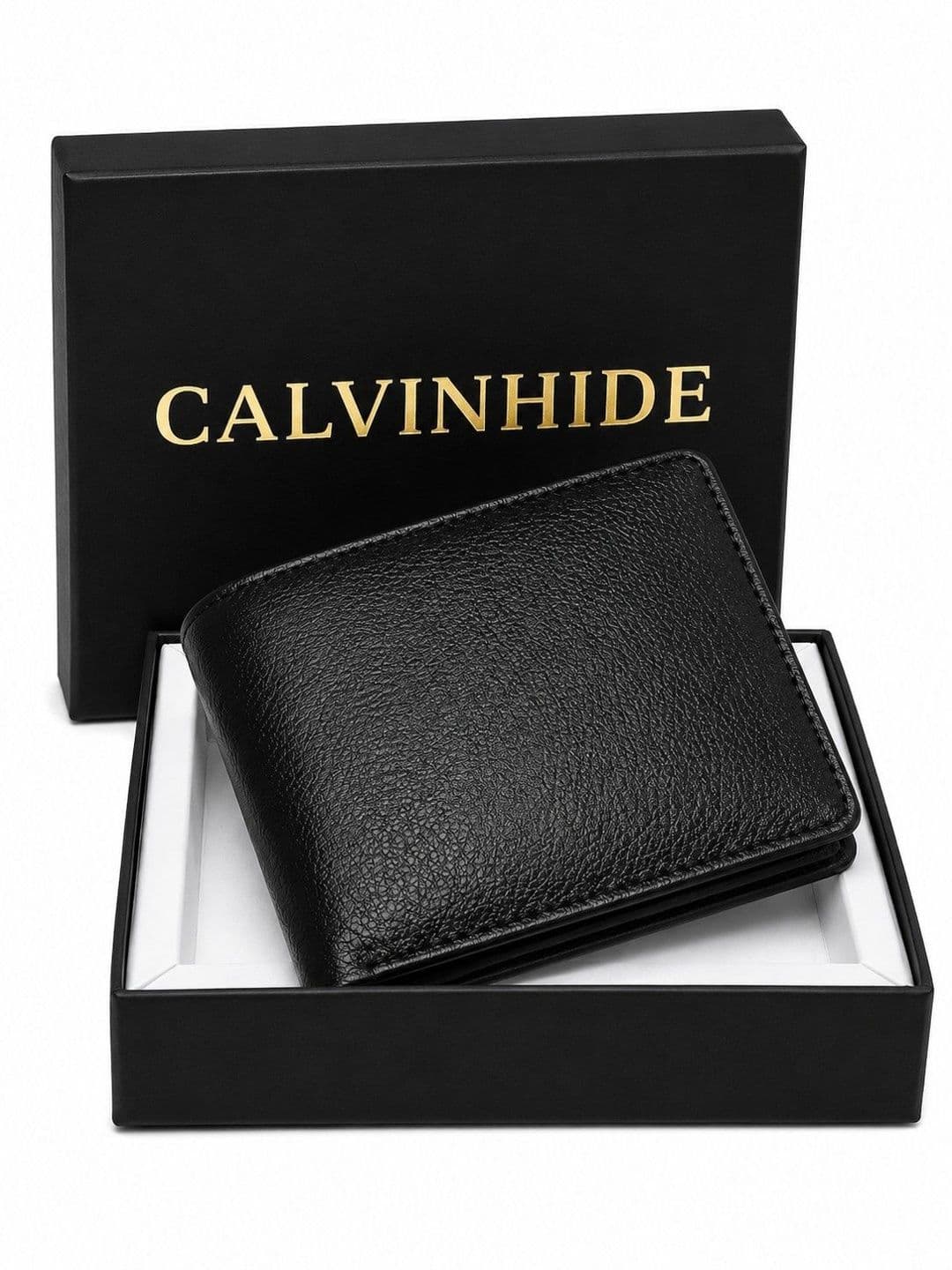 Calvinhide Men Textured Leather Two Fold Wallet - view 1