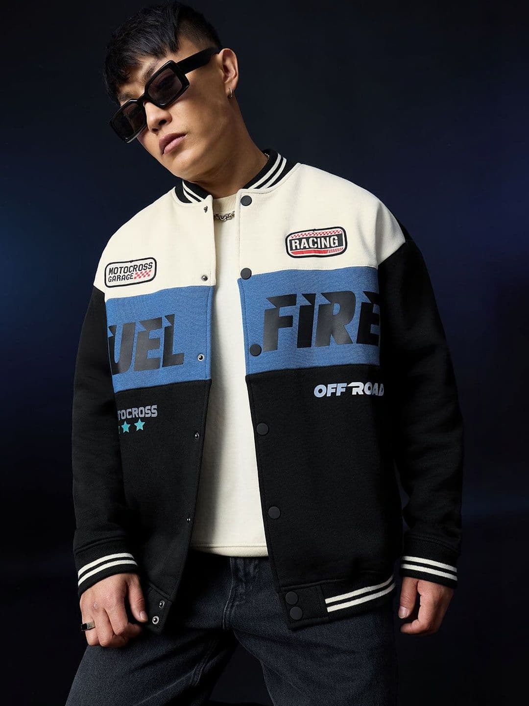 The Souled Store Men Typography Colourblocked Lightweight Bomber Jacket - view 1