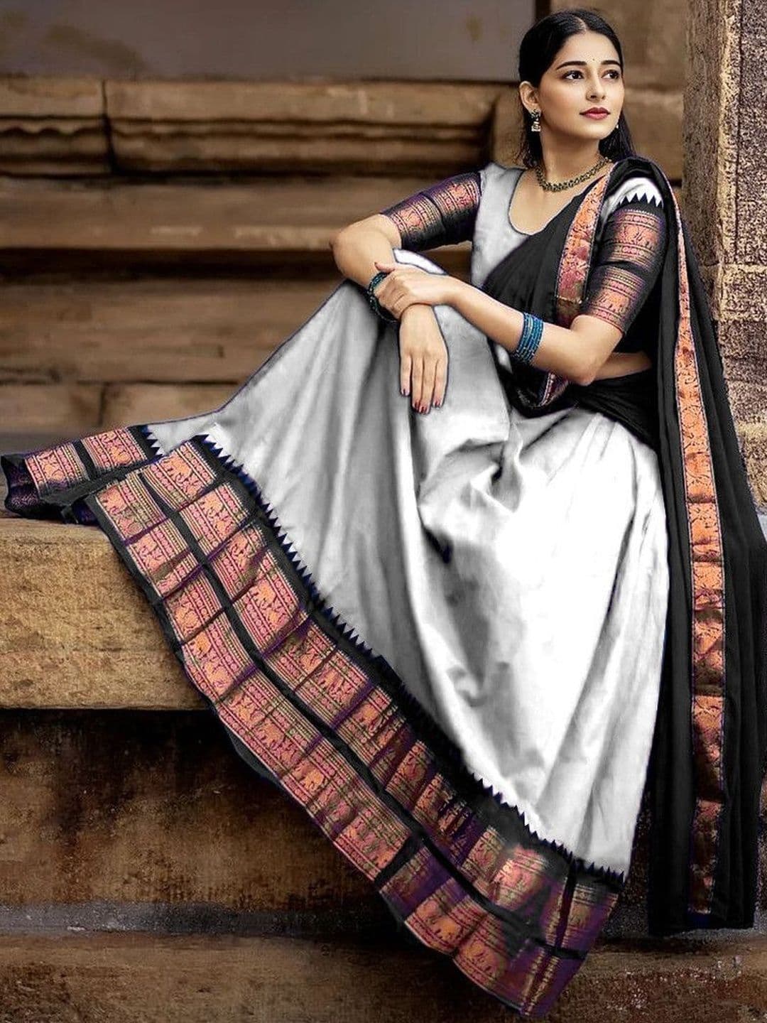 MANMOHITSAREE Unstitched Lehenga & Blouse With Dupatta - view 1