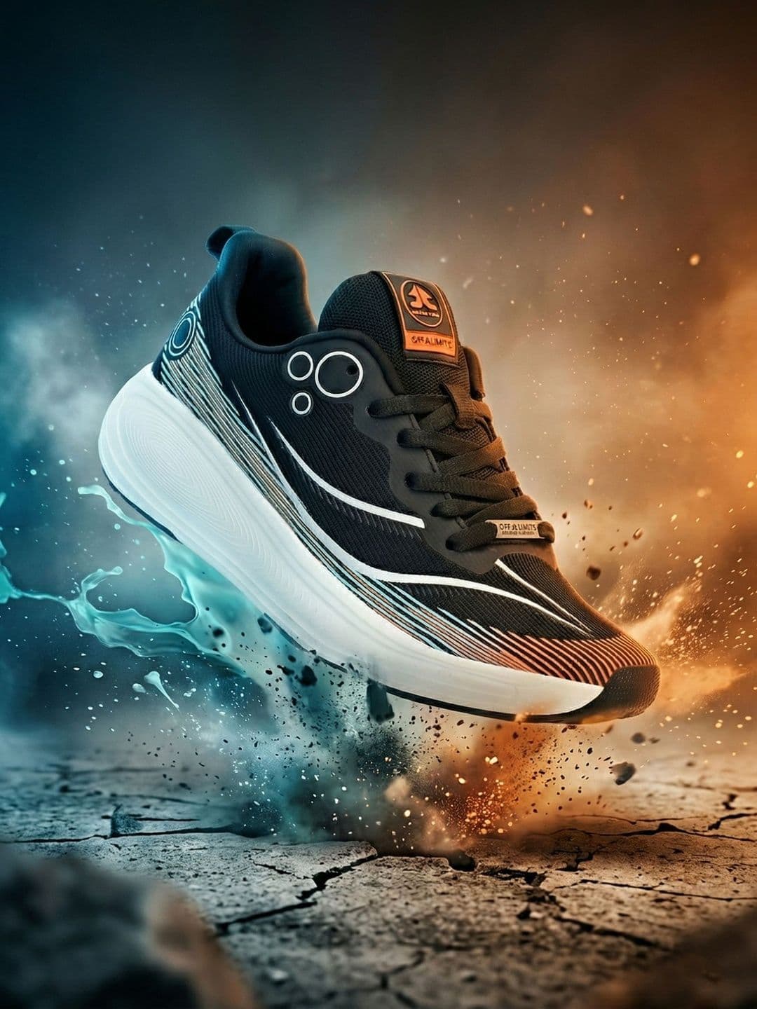 OFF LIMITS Krypton Black Mesh Running Shoes - view 1