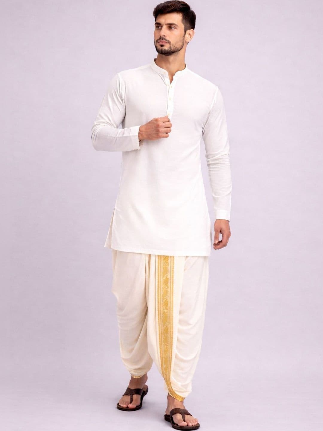 Sawariya handloom Men Embroidered Dhoti Dhotis - view 1