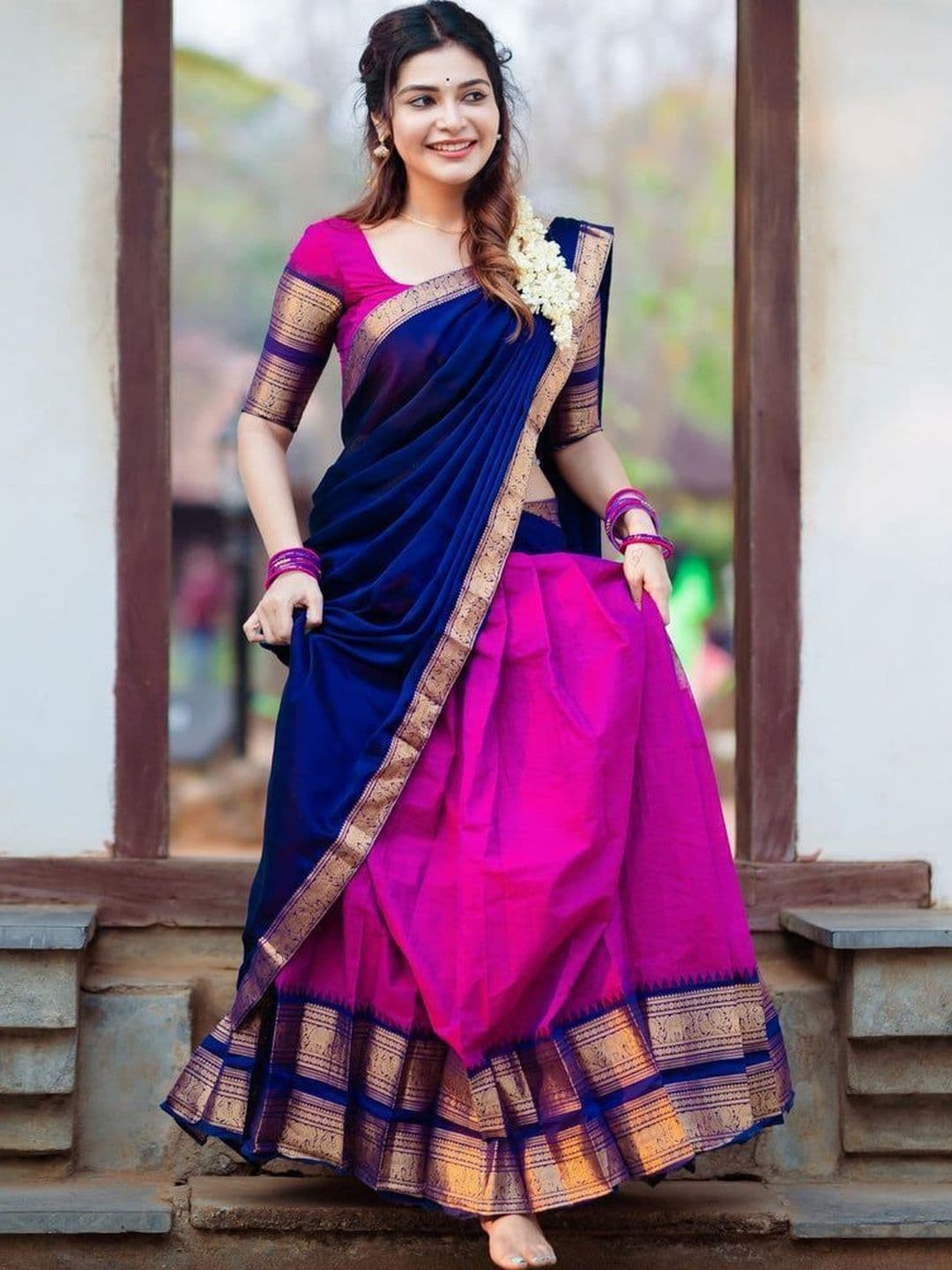 MANMOHITSAREE Unstitched Lehenga & Blouse With Dupatta - view 1