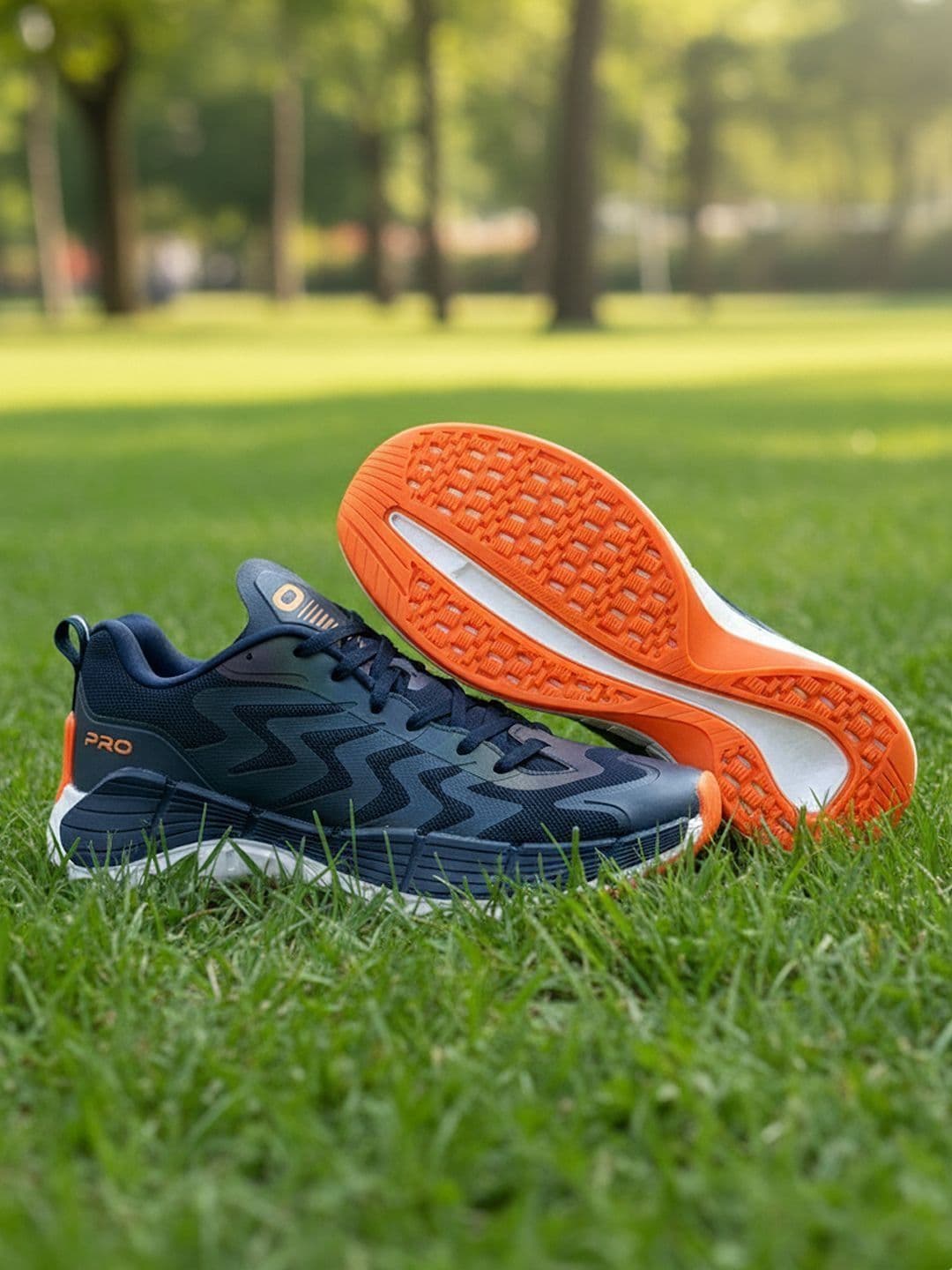 Khadims Men Pro Navy Training or Gym Non-Marking Sports Shoes - view 1